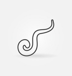 Pinworm Concept Simple Icon In Outline