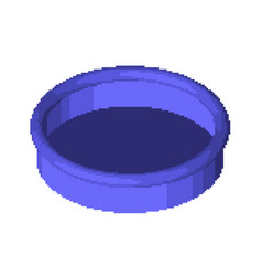 Pixelated Round Swimming Pool Pixel Art