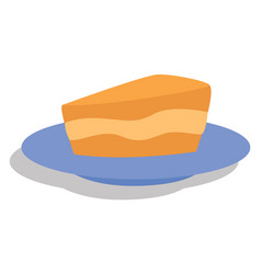 Slice Of Cake On A White Background