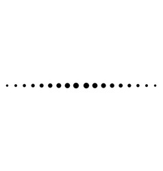 Straight dots line footer of dot line horizontal Vector Image