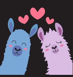 Valentines Day Card With Llamas