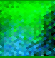 Blue And Green Colors Hexagon Background