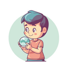 Cheerful Child Holding Ball