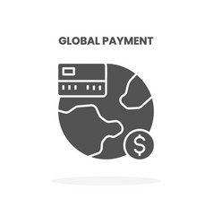 Credit Card Global Payment Glyph Icon