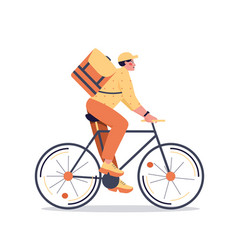 Delivery Worker On Bicycle Icon