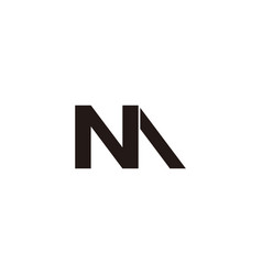 Letter Nm Mn N M Cool Geometric Symbol Simple Logo