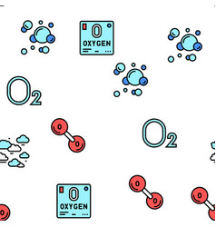 Oxygen O2 Chemical Seamless Pattern