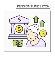 Pension Funds Investment Color Icon