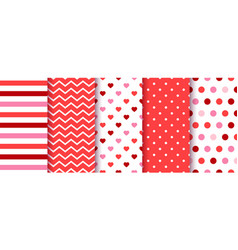 Valentine Day Background Seamless Pattern Set