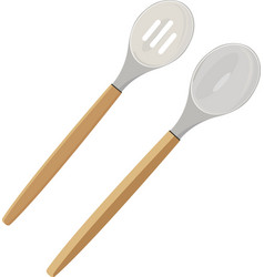 Wooden Spoon On A White Background