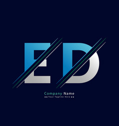 Abstract Ed Letter Logo Design Template