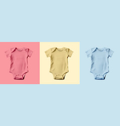 Baby Romper Mock Up Empty Kiddy Clothes Mockup