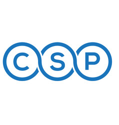 Csp Letter Logo Design On Black Background