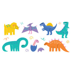 Cute Dinosaurs Collection Colorful Cartoon