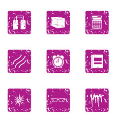 Muddy Water Icons Set Grunge Style