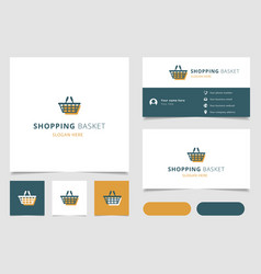 Shopping Basket Logo Design With Editable Slogan