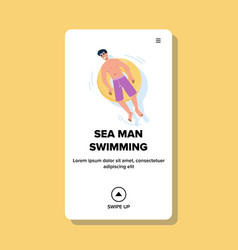 Water Sea Man Swimming