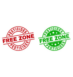 Pesticides Free Zone Round Stamps Using Distress