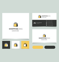 Shopping Bag Logo Design With Editable Slogan