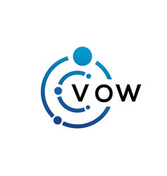 Vow Letter Technology Logo Design On White