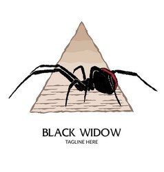 Black Widow Spider Logo Design