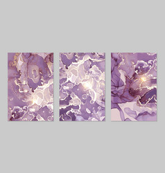 Luxury Purple And Gold Marble Abstract