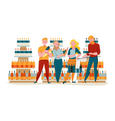 Supermarket Alcohol Friends Composition