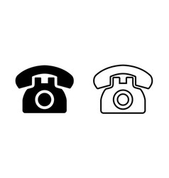 Telephone Icon Set Phone Icon