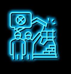 Building Strip Outs Neon Glow Icon