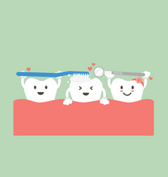 Cute Group Friend Of Tooth Are Brushing Teeth