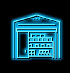 Warehouse Delivery Service Neon Glow Icon