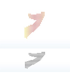 Map Of Somali Republic With Dot Pattern
