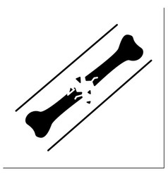 Comminuted Fracture Glyph Icon