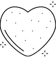 Heart Jelly Candy Gummy Line Icon