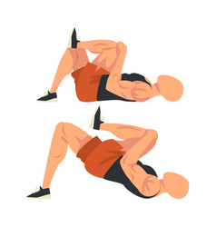 Man Doing Glute Exercise With Hip Raise In Two