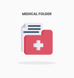 Medical Folder Icon Flat