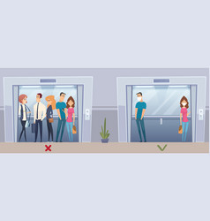 New Elevator Use Rules Virus Flu Prevention