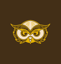 Retro Style Of A Owl Head