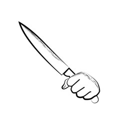 Sketch Of A Hand Holding A Knife