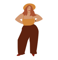 Bodypositive Woman In Contemporary Style