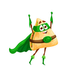 Cartoon Mexican Quesadilla Superhero Character