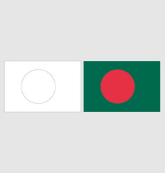 Coloring Flag Set Of Bangladesh