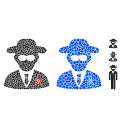 Kgb Spy Composition Icon Round Dots