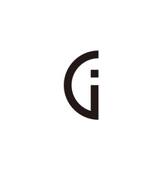 Letter G I Half Geometric Symbol Simple Logo