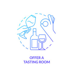 Offer Tasting Room Blue Gradient Concept Icon