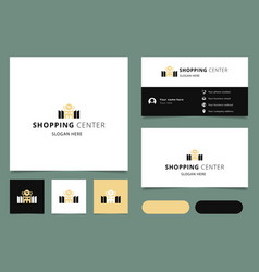 Shopping Center Logo Design With Editable Slogan