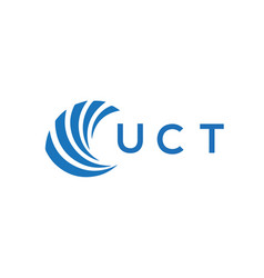 Uct Letter Logo Design On White Background