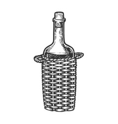 Wine Bottle Carboy Engraving Style