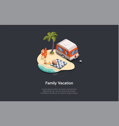 Family Vacation At Sea Conceptual Composition