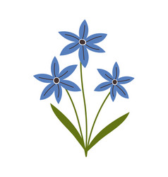 Blue Flower Flat Icon Plant Nature Chamomile